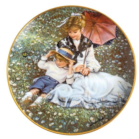 Vintage Reco 1988 "A Time Together" by Sandra Kuck Collectible Plate 9" #1947TT - Picture 1 of 9